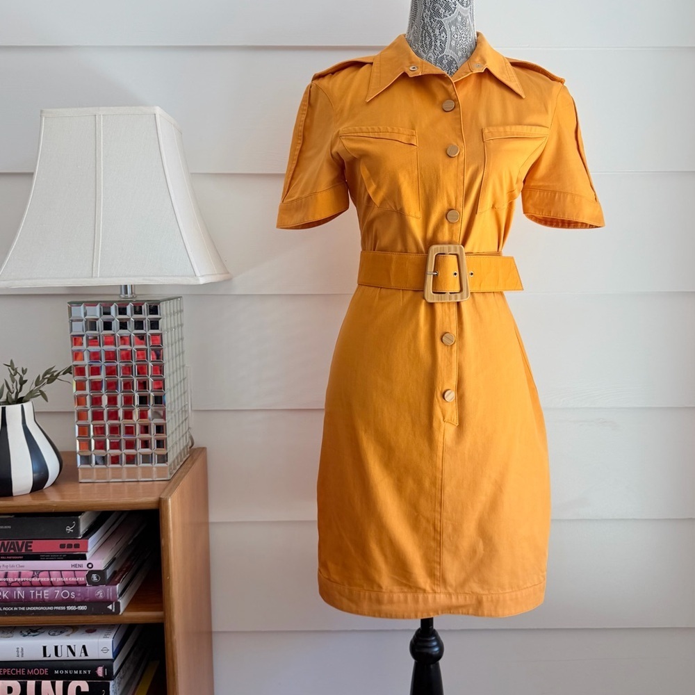 Vintage Thierry Mugler Activ Shirt Dress with Belt
